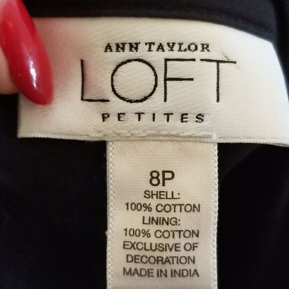 MIRRORED NAVY EMBELLISHED SKIRT - Picture 6 of 6